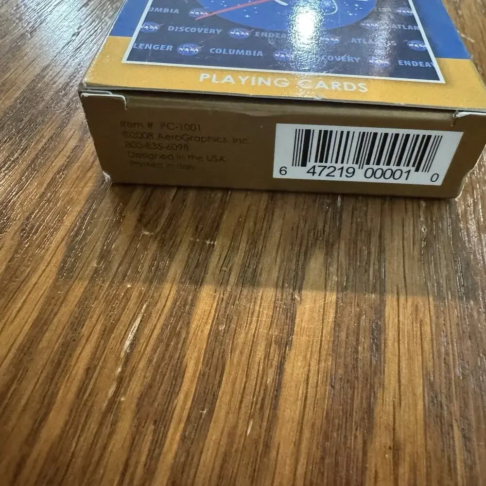 NASA Space Shuttle Exploration Playing Cards‎ 54 Images New Sealed Italy 2008